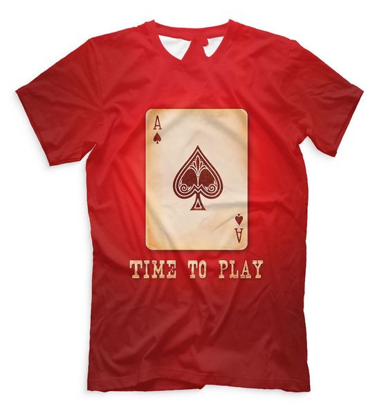 ace of spades - men's shirt red tee for real players gambling poker playing card trendy streetwear tee shirt sport hooded sweatshirt ho