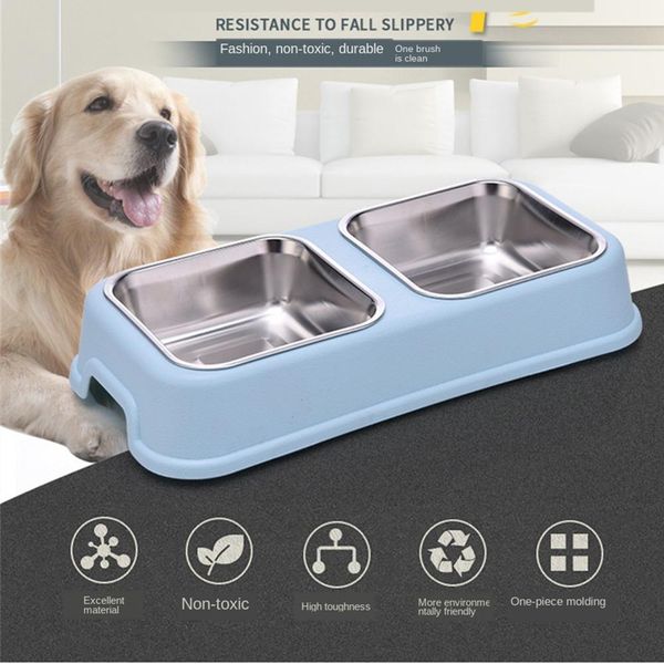 pet double bowl stainless steel dog drinking water dish large capacity cat puppy feeding food bowls kitten feeder
pet double bowl stainless steel dog drinking water dish large capacity cat puppy feeding food bowls kitten feeder