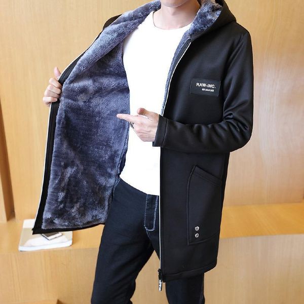 autumn and winter men's long hooded windbreaker jacket, plus velvet thick warm fashion handsome casual large size coat 4xl 5xl, Tan;black
autumn and winter men's long hooded windbreaker jacket, plus velvet thick warm fashion handsome casual large size coat 4xl 5xl, Tan;black