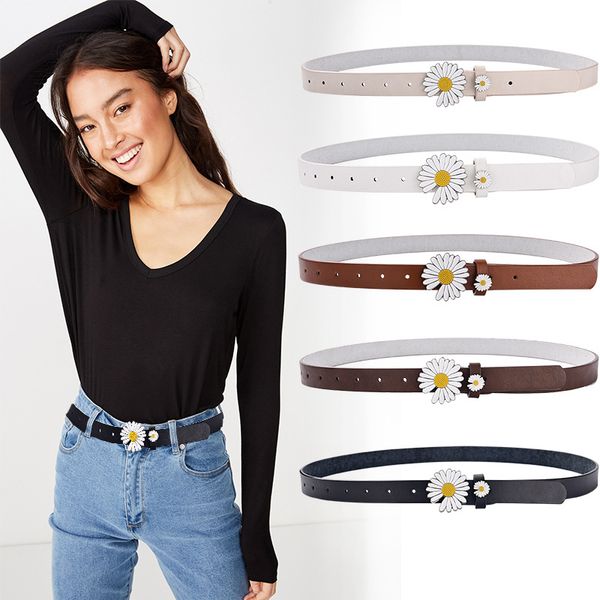 small daisy pu fine belt women waistband korean -style student flower buckle personality smooth buckle faux leather, Black;brown
small daisy pu fine belt women waistband korean -style student flower buckle personality smooth buckle faux leather, Black;brown