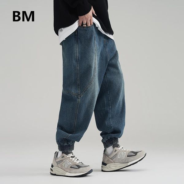 men's jeans korean hip hop style baggy for men 2021 clothing streetwear fashion denim jogging harajuku harem pants kpop joggers male, Blue
men's jeans korean hip hop style baggy for men 2021 clothing streetwear fashion denim jogging harajuku harem pants kpop joggers male, Blue