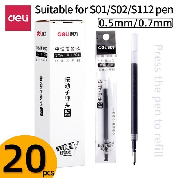 deli press the neutral refill 0.5mm/0.7mm spring head refill deli s01 s02 s782/s7541, Black;red
deli press the neutral refill 0.5mm/0.7mm spring head refill deli s01 s02 s782/s7541, Black;red