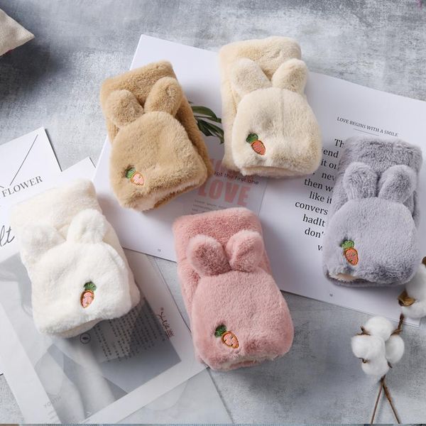 five fingers gloves winter thickened touch screen carrot cartoon half finger flip cycling mittens warm cold protection fluffy, Blue;gray
five fingers gloves winter thickened touch screen carrot cartoon half finger flip cycling mittens warm cold protection fluffy, Blue;gray