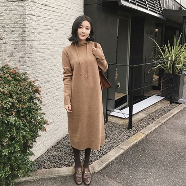 mpu5e new knee long skirt pullover dress dressknitted loose women's dress pullover 20 long sweater women's bottoming shirt in autu, White;black
mpu5e new knee long skirt pullover dress dressknitted loose women's dress pullover 20 long sweater women's bottoming shirt in autu, White;black