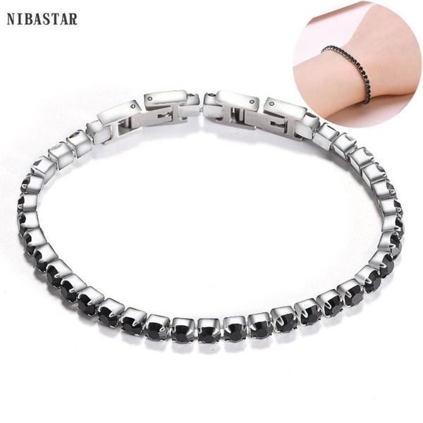 bangle nibastar luxury crystal bracelet for women stainless steel iced out clear fashion elegant valentines gift jewelry, Black
bangle nibastar luxury crystal bracelet for women stainless steel iced out clear fashion elegant valentines gift jewelry, Black