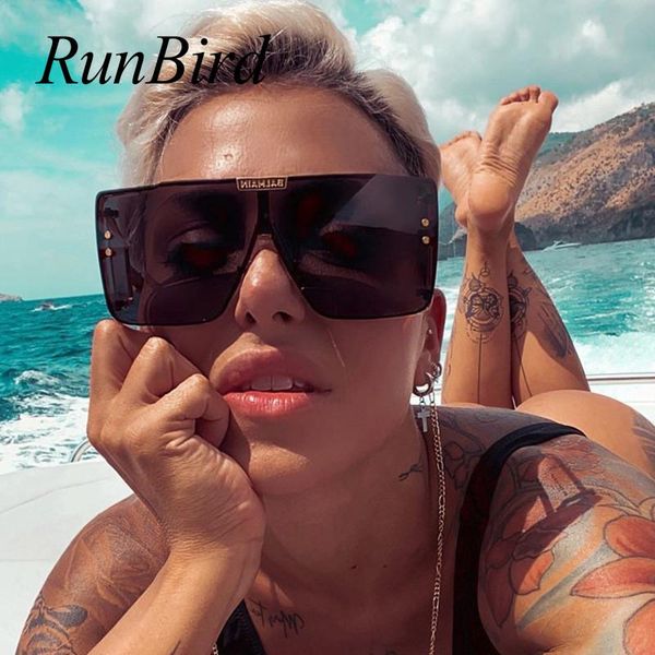 RunBird Oversized Square Sunglasses Women Personlity Fashion Sexy Brown Tinted Color Lens UV400 Retro Ladies Sun Glasses 5512, White;black 
RunBird Oversized Square Sunglasses Women Personlity Fashion Sexy Brown Tinted Color Lens UV400 Retro Ladies Sun Glasses 5512, White;black