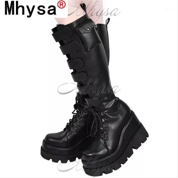 boots women winter combat high platform gothic casual zipper black leather sole pouch lace up knee high1
boots women winter combat high platform gothic casual zipper black leather sole pouch lace up knee high1