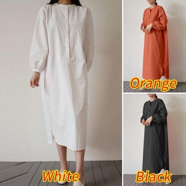 casual dresses women midi dress 2021 ladies vintage sundress autumn long sleeve vestidos zanzea female solid robe femme plus size 5xl, Black;gray
casual dresses women midi dress 2021 ladies vintage sundress autumn long sleeve vestidos zanzea female solid robe femme plus size 5xl, Black;gray