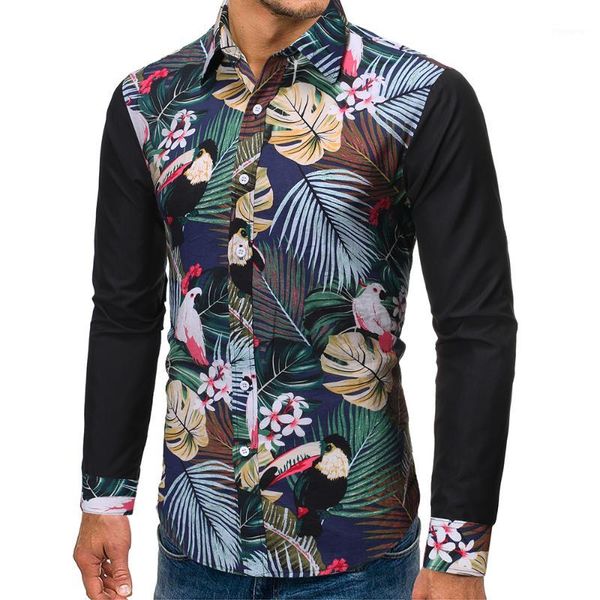 fashion men casual shirt black long sleeve printed social shirt male spring floral hawaiian slim fit cotton blouse1, White;black
fashion men casual shirt black long sleeve printed social shirt male spring floral hawaiian slim fit cotton blouse1, White;black