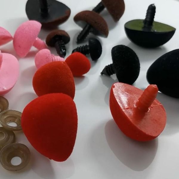 50pcs pink red black brown flocking triangular safety toy nose soft washer for bear diy safety nose accessories for do jlltev, Silver
50pcs pink red black brown flocking triangular safety toy nose soft washer for bear diy safety nose accessories for do jlltev, Silver