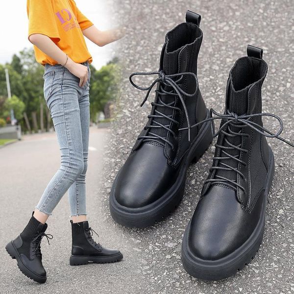 women's boots autumn fashion womens shoes 2019 lace up boots-women booties ladies flat heel round toe winter footwear punk1, Black
women's boots autumn fashion womens shoes 2019 lace up boots-women booties ladies flat heel round toe winter footwear punk1, Black