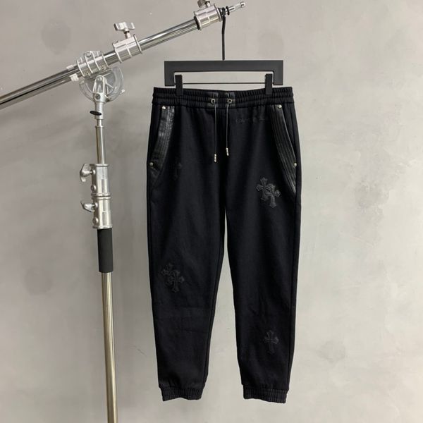 chromehearts / crosin cross вышитые корсет тяжелые промышленные мужские плюшевые теплые тонкие повседневные брюки, Black 
chromehearts / crosin cross вышитые корсет тяжелые промышленные мужские плюшевые теплые тонкие повседневные брюки, Black