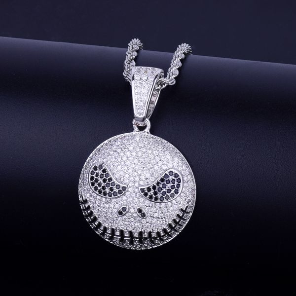 character round face pendant necklace steel cuban chain gold color cubic zircon men's hip hop jewelry for women 200929, Silver
character round face pendant necklace steel cuban chain gold color cubic zircon men's hip hop jewelry for women 200929, Silver