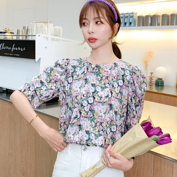 korean fashion women blouses women chiffon blouse shirts summer woman puff sleeve flower blouse plus size camisas o-neck, White
korean fashion women blouses women chiffon blouse shirts summer woman puff sleeve flower blouse plus size camisas o-neck, White