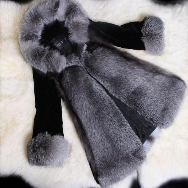 women's fur & faux european station overcoat coat jackets 4xl fashion hooded thick large collar winter long section, Black
women's fur & faux european station overcoat coat jackets 4xl fashion hooded thick large collar winter long section, Black