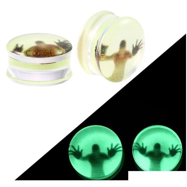 2pcs acrylic glow in the dark earrings green ear plugs and tunnels flesh tunnels gauges ear expander body jewelry piercings v7eyq, Silver
2pcs acrylic glow in the dark earrings green ear plugs and tunnels flesh tunnels gauges ear expander body jewelry piercings v7eyq, Silver
