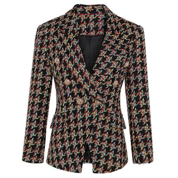 runway plaid blazer women's lion buttons colors houndstooth tweed jacket overcoat thicken plus size, White;black
runway plaid blazer women's lion buttons colors houndstooth tweed jacket overcoat thicken plus size, White;black