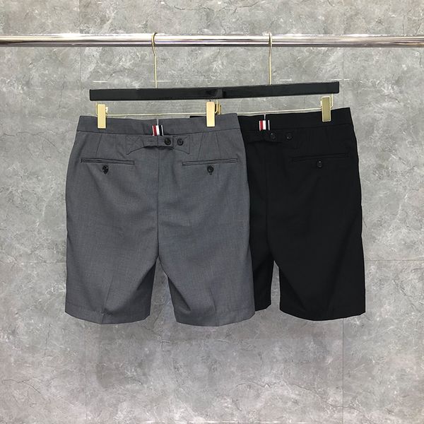 short suit pants summer business casual shorts solid knee length wool blended slim fit luxury brand cropped trousers for men two colors men&, Black
short suit pants summer business casual shorts solid knee length wool blended slim fit luxury brand cropped trousers for men two colors men&, Black