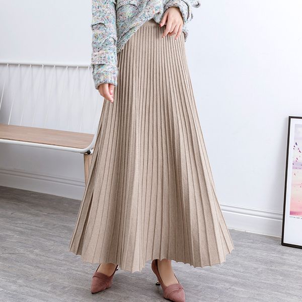 2021 new casual a-line midi sweater pleased female autumn winter mid-length knit straight elegant skirt women mgh4, Black
2021 new casual a-line midi sweater pleased female autumn winter mid-length knit straight elegant skirt women mgh4, Black