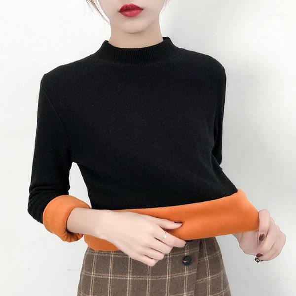 fleece thickened o neck sweater ladies 2020 autumn winter western style long sleeve slim warm jumper mujer hair core yarn1, White;black
fleece thickened o neck sweater ladies 2020 autumn winter western style long sleeve slim warm jumper mujer hair core yarn1, White;black