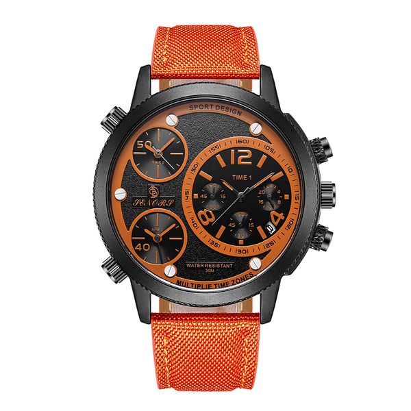 mayforest multiple time zone mens quartz sports watches multi-function canvas+leather strap three quartz movement male clocks, Slivery;brown
mayforest multiple time zone mens quartz sports watches multi-function canvas+leather strap three quartz movement male clocks, Slivery;brown