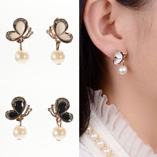 stud 1pair fashion cute butterfly pearl earrings women's animal sweet colorful girls jewelry, Golden;silver
stud 1pair fashion cute butterfly pearl earrings women's animal sweet colorful girls jewelry, Golden;silver