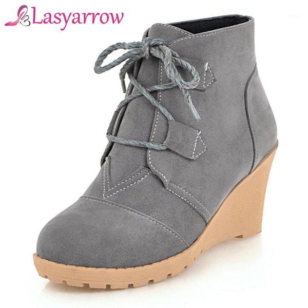 lasyarrow women winter boots wedge platform high heel boots 2021 ankle lace up shoes autumn big size 43 botas mujer f4371, Black
lasyarrow women winter boots wedge platform high heel boots 2021 ankle lace up shoes autumn big size 43 botas mujer f4371, Black