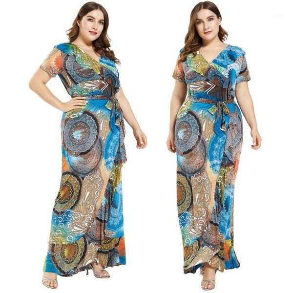 summer kaftan boho printed v-neck short sleeve long maxi dress muslim women cocktail holiday beach casual plus size sundress1, Red
summer kaftan boho printed v-neck short sleeve long maxi dress muslim women cocktail holiday beach casual plus size sundress1, Red