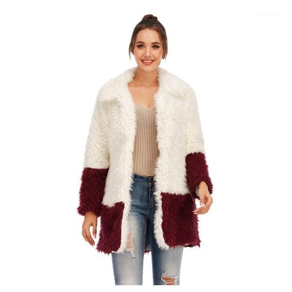 women's fur & faux 2021 winter women coat long lapel overcoat thick warm plus size female plush coats manteau femme1, Black
women's fur & faux 2021 winter women coat long lapel overcoat thick warm plus size female plush coats manteau femme1, Black