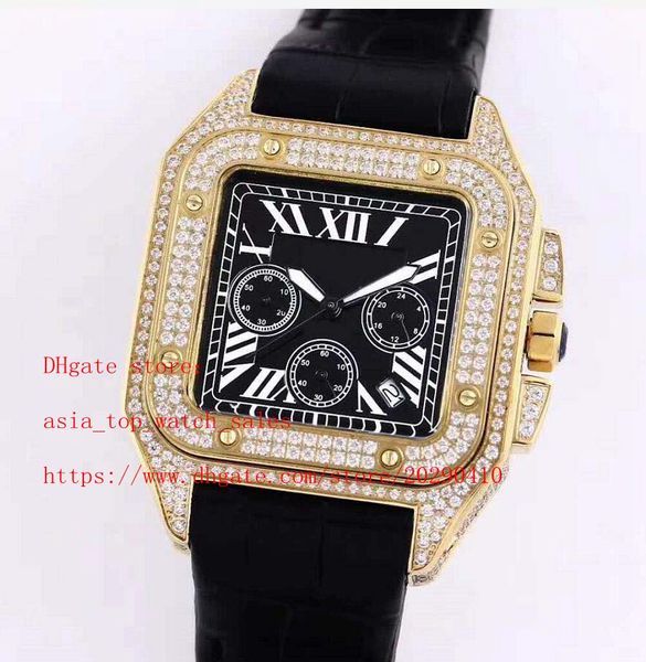 2021 version 3 style chronograph watch 45mm diamond case japan multifunction vk quartz movement mans watches, Slivery;brown
2021 version 3 style chronograph watch 45mm diamond case japan multifunction vk quartz movement mans watches, Slivery;brown