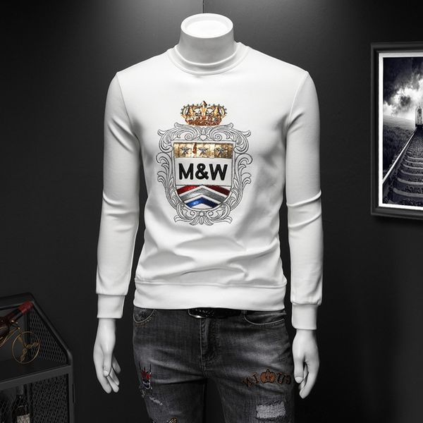 tust6 men's round neck sweater autumn and winter pullover shirt pullover slim fashion 4jyhj brand personality drill base shirt fashion, Black
tust6 men's round neck sweater autumn and winter pullover shirt pullover slim fashion 4jyhj brand personality drill base shirt fashion, Black
