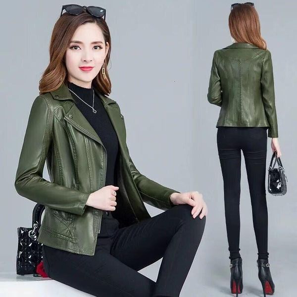 women leather coat plus size 5xl army green leather jacket female slim casual autumn leather clothing base zipper suede, Black
women leather coat plus size 5xl army green leather jacket female slim casual autumn leather clothing base zipper suede, Black