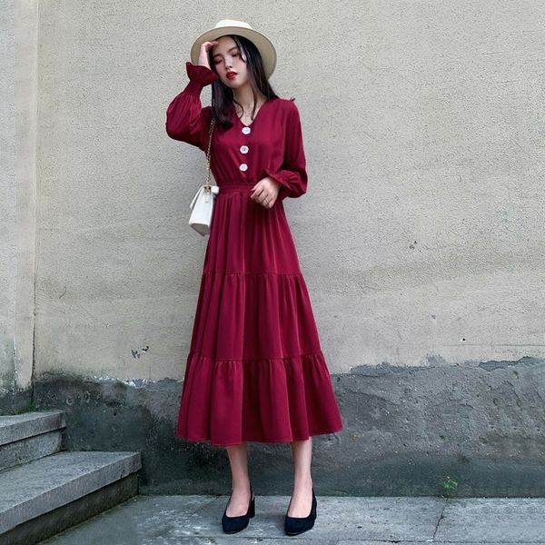 dksvy 2020 spring and autumn niche korean style new dresswomen's fairy french dresswaist slimming elegant dress v-neck dress for women, Black;gray
dksvy 2020 spring and autumn niche korean style new dresswomen's fairy french dresswaist slimming elegant dress v-neck dress for women, Black;gray