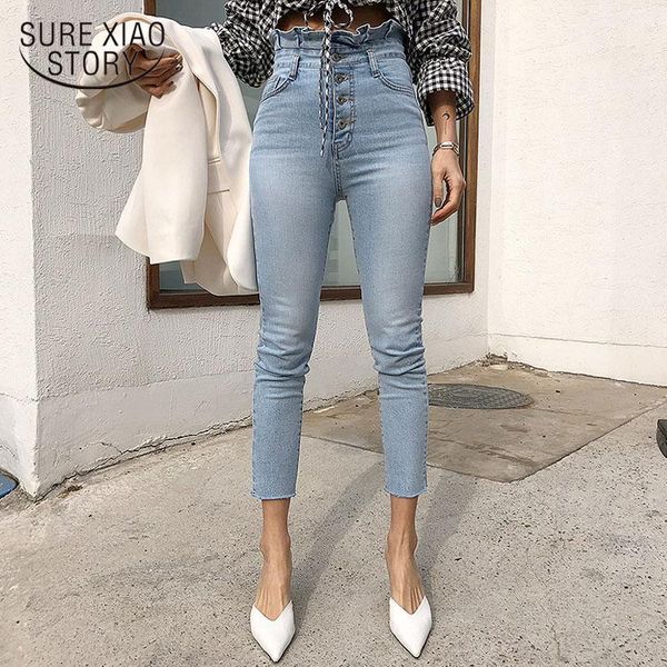 women's jeans 2021 women high waist ruffles pants single-breasted female pencil streetwear denim skinny trousers 104031, Blue
women's jeans 2021 women high waist ruffles pants single-breasted female pencil streetwear denim skinny trousers 104031, Blue