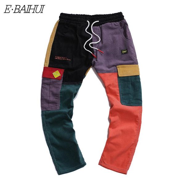 e-baihui autumn new men's pants casual corduroy multi-process color matching trousers hip-hop street style q100901, Black
e-baihui autumn new men's pants casual corduroy multi-process color matching trousers hip-hop street style q100901, Black