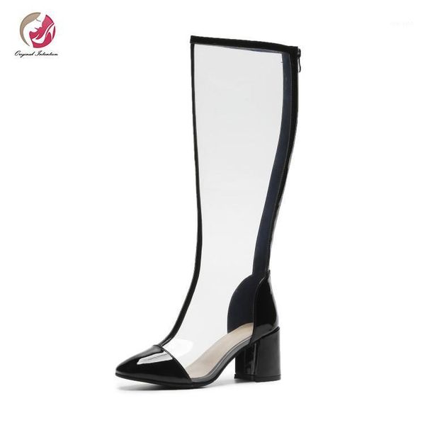original intention popular knee high black transparent boots woman pointed black toe high block heels stylish shoes woman1
original intention popular knee high black transparent boots woman pointed black toe high block heels stylish shoes woman1
