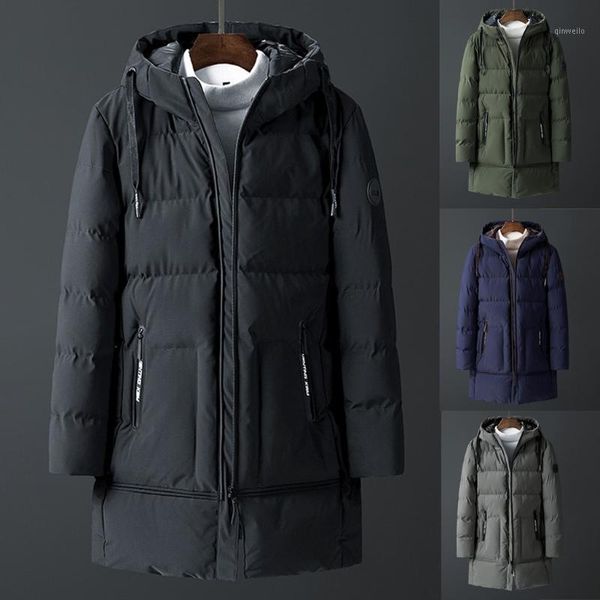 men's winter mid-length solid thickened hoodie cotton-padded jacket coat thicken outwear windproof overcoat abrigo de algodón#31, Black
men's winter mid-length solid thickened hoodie cotton-padded jacket coat thicken outwear windproof overcoat abrigo de algodón#31, Black