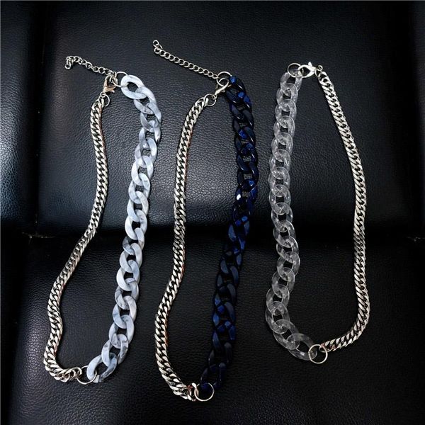 chokers niuyitong stainless steel chain and acrylic necklace for men simple cuban chains male choker neck jewelry, Golden;silver
chokers niuyitong stainless steel chain and acrylic necklace for men simple cuban chains male choker neck jewelry, Golden;silver
