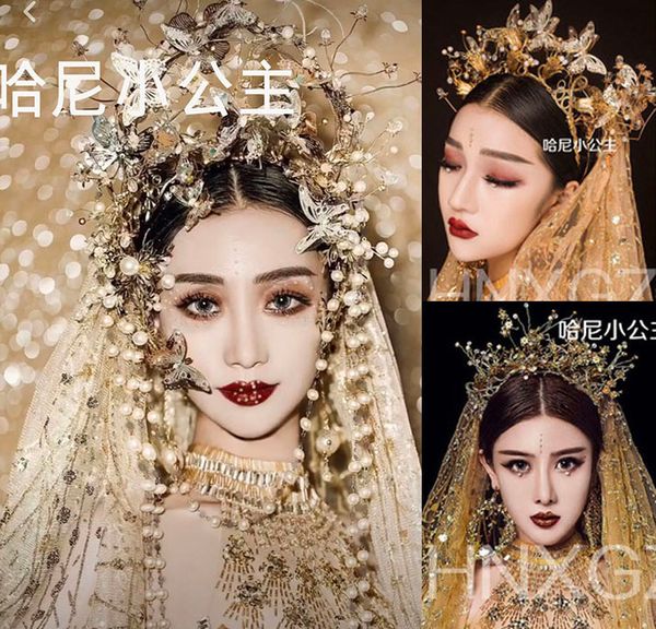 baroque gold handmade bridal crown crystal beaded hair band color diamond wedding dress accessories headdress, Silver
baroque gold handmade bridal crown crystal beaded hair band color diamond wedding dress accessories headdress, Silver