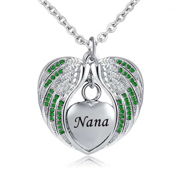 cremation jewelry with angel wing urn necklace for ashes birthstone pendant holder heart memorial keepsake -nana1, Silver
cremation jewelry with angel wing urn necklace for ashes birthstone pendant holder heart memorial keepsake -nana1, Silver