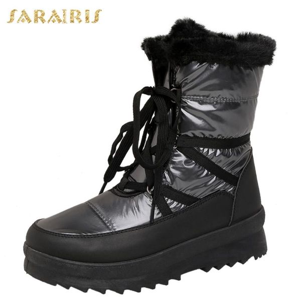 sarairis 2020 round toe snow boots woman shoes platform cotton-padded shoes elevator non-slip winter boots, Black
sarairis 2020 round toe snow boots woman shoes platform cotton-padded shoes elevator non-slip winter boots, Black