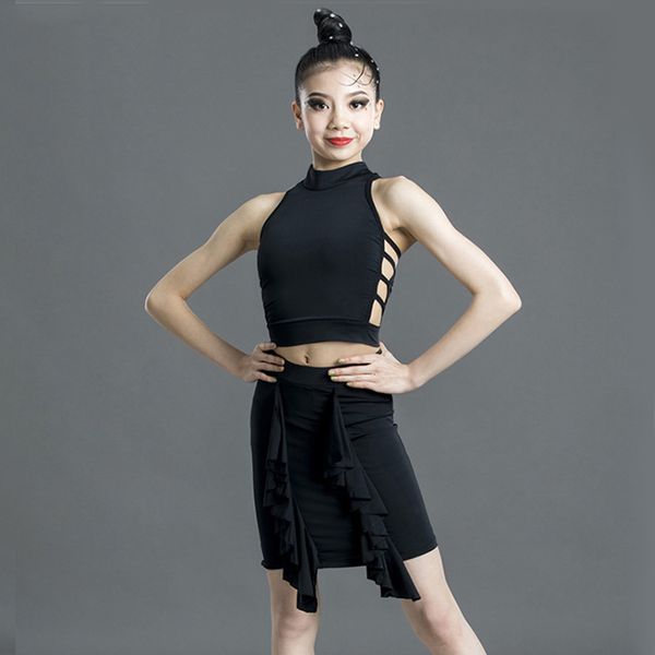 2021 latin dance dress kids girls black dress suit sleeveless fringe skirt performance training clothes show costume 586, Black;red
2021 latin dance dress kids girls black dress suit sleeveless fringe skirt performance training clothes show costume 586, Black;red