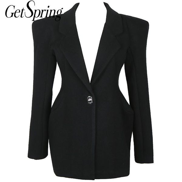 getspring women woolen coat vintage balck winter coat women casual fashion woolen overcoat woman 2020 fashion winter clothing, Black
getspring women woolen coat vintage balck winter coat women casual fashion woolen overcoat woman 2020 fashion winter clothing, Black