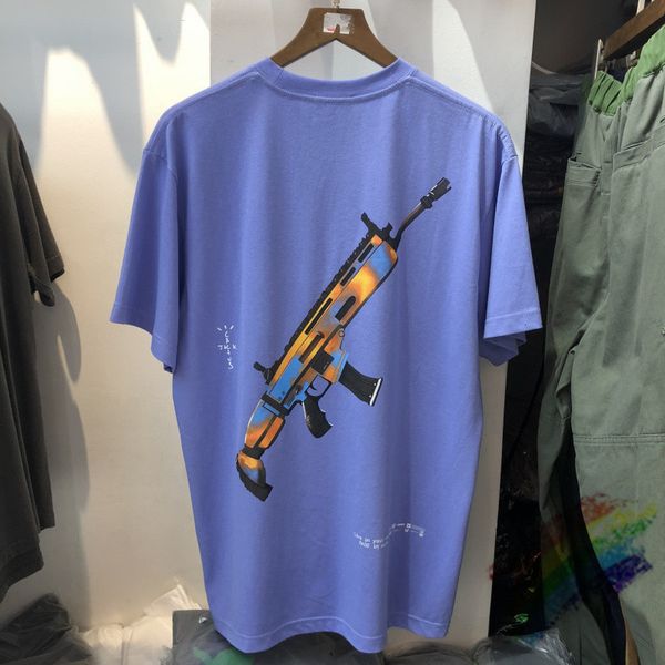 2021 new thick astronomical travis scott gun printing t-shirt men women astroworld tees dcb5, White;black
2021 new thick astronomical travis scott gun printing t-shirt men women astroworld tees dcb5, White;black