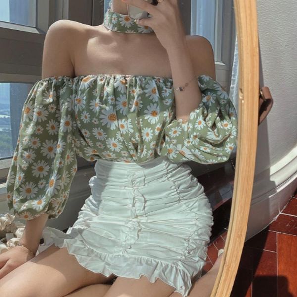 women's blouses & shirts 2021 fashion women blouse ladies loose off shoulder floral printed casual short sleeve shirt summer female, White
women's blouses & shirts 2021 fashion women blouse ladies loose off shoulder floral printed casual short sleeve shirt summer female, White