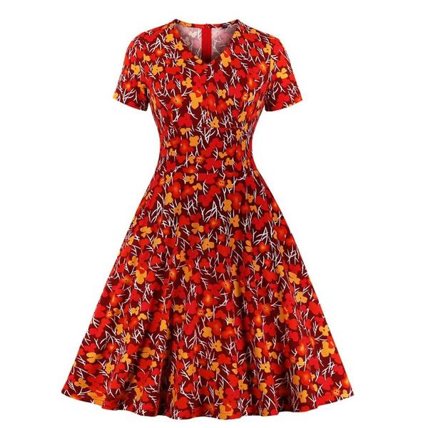 casual dresses floral print women short dress 2021 sleeve elegant party vestidos v neck female a-line chic vestido#j30, Black;gray
casual dresses floral print women short dress 2021 sleeve elegant party vestidos v neck female a-line chic vestido#j30, Black;gray