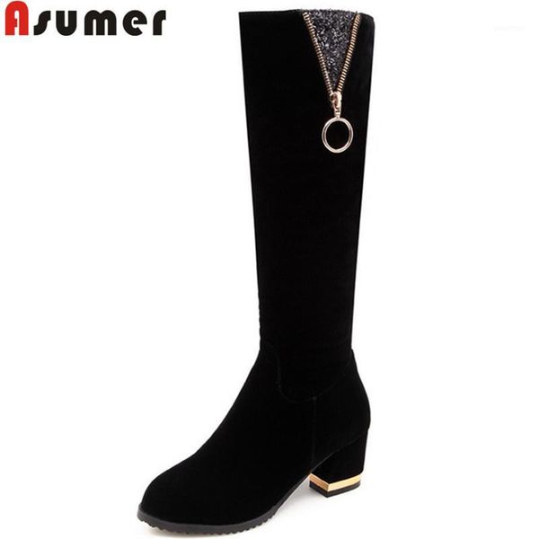 boots asumer big size 34-43 fashion autumn winter women rhinestone zip knee high thick heels flock ladies shoes1, Black
boots asumer big size 34-43 fashion autumn winter women rhinestone zip knee high thick heels flock ladies shoes1, Black