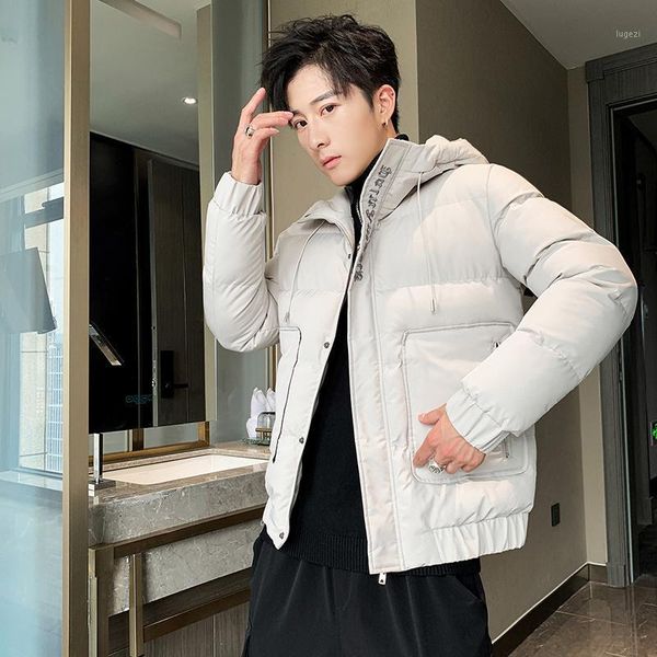 men's coat winter 2020 new cotton padded jacket lovers korean loose fashion cotton padded jacket down1, Black
