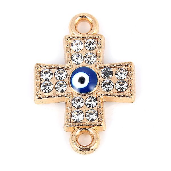 hand made diy jewelry accessories gold diamond jesus christ cross drip oil devil's eye bracelet pendant, Silver
hand made diy jewelry accessories gold diamond jesus christ cross drip oil devil's eye bracelet pendant, Silver