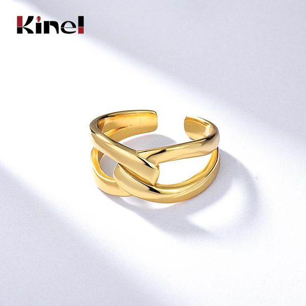 cluster rings kinel brand pure silver 925 jewelry women punk for rock hip-hop 18k real gold plated anillos, Golden;silver
cluster rings kinel brand pure silver 925 jewelry women punk for rock hip-hop 18k real gold plated anillos, Golden;silver